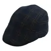 Gorra retro para hombre, boina a cuadros de otoño e invierno, gorra coreana de mediana edad, gorra progresiva informal Joker, venta al por mayor