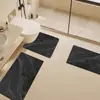 Alfombrilla de Baño con Forma de U para Pie de Inodoro Juego de Tres Piezas Antideslizante para Baño Alfombra de Diatomeas Absorbente Alfombra de Inodoro para el Hogar