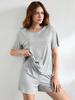 Outono/Inverno 2026 Amazon Cross-Border Europeu e Americano Simples Cor Sólida Conjunto de Moda para Casa Confortável Fino Conjunto de Duas Peças para Mulheres