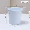 Cubo Metálico Mini Color Caramelo Cubo Pequeño de Metal Portalápices de Escritorio Cubo Decorativo de Almacenamiento Maceta Pequeña para Planta Suculenta