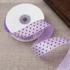Cinta de Poliéster con Puntos Negros de 2.5cm Caja para Pastel Empaque de Flores Accesorios para el Cabello Hechos a Mano DIY Material para Lazos Accesorios