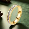 Anel de aço titânio feminino não desbota design de nicho estrelas aço inoxidável estilo ins anel de luxo leve com diamante