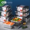 Set de Contenedores para Conservar Frescura Dingsheng Misanbroo Acero Inoxidable 304 Lonchera de Grado Alimenticio Específica para Refrigerador Bento