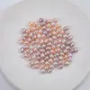 Perlas de Agua Dulce Nuevas de Forma de Arroz Rosa-Naranja Natural, Cuentas Sueltas con Fuerte Brillo y Agujeros, Accesorios para Manualidades con Cuentas Hechos a Mano al por Mayor