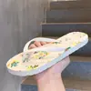 Chanclas de Verano para Mujer con Flores Lindas para Exterior, Suela Gruesa, Nueva Llegada 2024, Combinan con Todo, Sandalias y Pantuflas Pequeñas a la Moda, Tendencia Ins