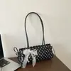 Bolsa de Ombro Estilo Ballet para Mulheres 2026 Nova Versátil Coreana Doce Bolinhas Alta Aparência Bolsa para o Dia a Dia
