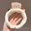 Linda diadema de peluche nueva para mujer, accesorio para la cabeza de dibujos animados para lavarse la cara, aplicarse mascarilla facial, diadema antideslizante, accesorio para el cabello