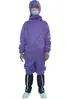 Ropa libre de polvo Clase 100, suministro directo de fábrica, mono con capucha de apertura lateral para sala limpia, ropa de trabajo antiestática y a prueba de polvo con patrón de rejilla