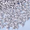Cuentas Redondas Planas de Acrílico con Caras Sonrientes de Colores Vivos Accesorios para Joyería DIY con Agujero Cuentas Sueltas Material para Pulseras y Collares de Niños