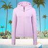 Ropa a Prueba de Viento y Protección Solar para Mujer, Hecha a Medida Transpirable de Secado Rápido Hilo de Hielo Ligero Anti-UV Cárdigan Chaqueta de Piel