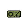 Parche de Goma con Insignia de Tipo de Sangre 3D de PVC A B O AB POS Pegatina de Moral Insignia con Gancho de Velcro en stock