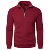Nueva Sudadera Casual con Cuello Alto para Hombre Sudadera Pulóver Lisa de Moda para Hombre