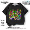Nova Camiseta Sprunki Music Game Rhythm Box Around para Meninos e Meninas de Algodão de Verão de Manga Curta