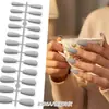 Europeu e Americano Popular Transfronteiriço Fosco Sólido Cor Gelo-Transparente Alto Padrão Trapezoidal Nail Art Unhas Usáveis Pontas de Unhas Postiças Acessórios