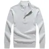 Suéter de Alta Qualidade Masculino Gola Alta com Zíper Suéter Masculino Engrossado Quente de Inverno Cor Sólida Top Suéter Camisa Base