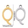 Accesorios de Joyería DIY de Acero Inoxidable de Venta Caliente Transfronteriza, Colgantes de Letras Inglesas Grandes que Conservan el Color, Dijes Decorativos para Pulsera y Collar