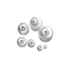 Cuentas de plata finamente cepilladas, de pared gruesa, plateadas en plata 925, 3-16 mm, cuentas espaciadoras redondas, cuentas sueltas para pulseras, accesorios hechos a mano, S1201