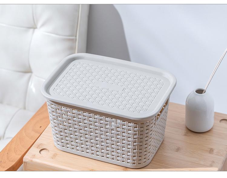 镂空收纳篮 pp塑料桌面整理杂物收纳箱 大容量内衣