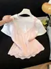 Verano 2026 Nuevo Chaleco de Punto para Mujer Top Corto para Superponer Camisola Chaleco Suéter Camiseta Conjunto de Dos Piezas