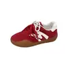 Tênis de Treino Alemão Retro Vermelho com Solado Grosso para Mulheres, Novo Lançamento Primavera 2026, Tênis de Corrida Versátil de Nicho, Tênis Esportivo Casual, Tênis do Forrest Gump