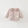 Sorvete Outono Inverno Roupas de Algodão para Crianças Roupas de Inverno para Bebês Roupas de Algodão Jaqueta Jaqueta de Algodão para Meninas Média Pequena Quente Top com Plus Veludo