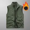 Colete Masculino de Secagem Rápida para Uso Externo - Primavera, Verão e Outono - Multibolsos - Fino - Roupa de Trabalho - Colete - Tamanho Grande - Fornecimento Direto da Fábrica