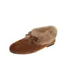 Zapatos de mujer de estilo coreano, con punta redonda, que aumentan la altura, forrados de pelo y forro polar, colección de invierno 2026, incluyendo zapatos estilo Birkenstock y zapatos de algodón