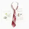 Corbata Rosa para Hombres y Mujeres con Estilo de Cremallera, Decoración de Camisa Casual Juvenil para Mujeres, Estilo K, Corbata Estilo JK Japonés