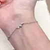 Pulseira de Prata de Lei S925 com Laço Banhado a Ouro 18K para Mulheres, Exquisita e Fofa, com um Toque de Luxo para o Dia a Dia, Joias Frescas e Doces