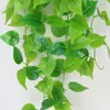 Enredaderas de Plantas Verdes Falsas para Decoración, Enredaderas de Flores Artificiales de Plástico para Sala de Estar Colgantes de Pared Interiores Cesta Colgante de Flores Árbol