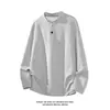 Novo suéter de malha leve de luxo masculino com gola alta, blusa casual de manga longa, roupas masculinas, estilo old money, moletom de tricô outono/inverno