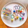 Accesorios para el Cabello de Niños de Dibujos Animados Coreanos Gomas para el Cabello de Bebé de Colores Dulces Paquete de 10 Bandas de Cabello Coloridas Gomas para el Cabello con Forma de Estrella