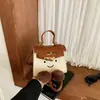 Otoño 2026 Nuevo Mini Bolso Kelly Estilo Padre-Hijo para Niños Bolso de Mano Cruzado Bolso de Mano de Dibujos Animados Texturizado Bolso de Hombro