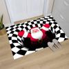 Tapete de veludo cristalino de boneco de neve de Natal transfronteiriço, absorvente para cozinha, banheiro, porta de entrada, antiderrapante, sujo, fácil de cuidar