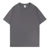 Popular Camiseta de Algodón de Fibra Larga de Xinjiang de Gama Alta 230g para Verano, Casual, Cuello Redondo, Manga Corta para Hombres y Mujeres, Top Camiseta Base de Color Sólido