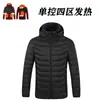 Ropa de algodón con calefacción transfronteriza para hombre, ropa inteligente con calefacción eléctrica, ropa con calefacción para parejas, chaqueta, abrigo de invierno, ropa de algodón con calefacción para mujer