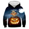Sudaderas de Otoño Cabeza de Calabaza de Halloween Sudaderas con Estampado 3D Niños Niñas Sudaderas con Capucha Pulóver Tops Moda Infantil