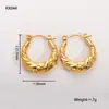 Pendientes Populares Europeos y Americanos de Acero Inoxidable para Mujer, Lujo Accesible Pendientes Elegantes Retro Transfronterizos U Joyería de Acero de Titanio de Gama Alta