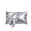 Venta Directa de Fábrica Transfronteriza Amazon Funda de Almohada de Satén Imitación Seda con Cierre de Cremallera, Agradable para la Piel y Fresca Funda de Almohada Individual
