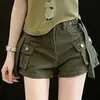 Verano 2026 Nuevo Estilo Coreano Adelgazantes de Cintura Alta Pantalones Cortos de Baile Ultra Cortos Adelgazantes Elásticos Ropa de Trabajo Pantalones Cortos de Mezclilla para Mujer Tendencia