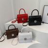 Bolso de Mujer Redondo con Cierre de Estilo Coreano Moda Casual con Texto Nuevo Primavera 2024 Retro Portátil Cruzado al Hombro