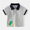 Polo de Niño con Estampado de Dibujos Animados Estilo Casual Camiseta Nueva de Algodón Estampado Suave y Cómoda de Manga Corta para Niños