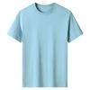 Camiseta base feminina de manga curta, cor sólida, peso pesado 230g, branca pura, algodão penteado, Tee masculina de meia manga, larga, pinho, verão