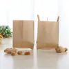 Bolsa de papel acanalado en blanco al por mayor de fábrica Película Kraft bolsa para empaque de snacks anti-aceite stock general bolsa para empaque de alimentos