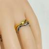 Anillo K-Style Ins Estilo Frío Asimétrico Gota de Agua Patrón Ondulado Brillante Extremadamente Simple Anillo Curvo Barra Anillo Venta al por Mayor