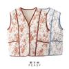 Amazon comercio exterior transfronterizo otoño e invierno 2024 nuevo chaleco chaleco de algodón acolchado estampado de moda callejera para mujer europea y americana
