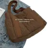 Bolsa Tote de Algodão Espacial Estilo Japonês Bolsa de Ombro Acolchoada de Algodão Rpet Bolsa Tote Acolchoada Rpet Estilo Coreano Fábrica Personalizada