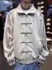 Nova jaqueta de botão estilo chinês para homens e mulheres, design de primavera e outono, jaqueta bomber com gola alta e três listras, jaqueta cardigã moderna