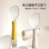 Cuchara Magnética Antiadherente para Servir Arroz, Antiadherente de Grado Alimenticio, Cuchara de Arroz con Ventosa de Pie
