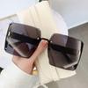 Nuevo estilo montura grande TikTok gafas de sol para mujer moda little red book gafas tornillo de copia gafas de sol para viajes transfronterizos 23711